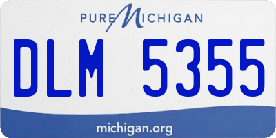 MI license plate DLM5355