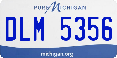 MI license plate DLM5356