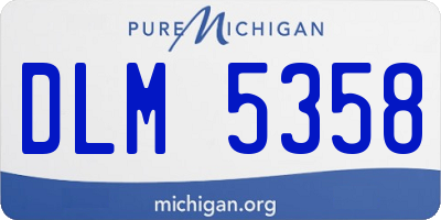 MI license plate DLM5358