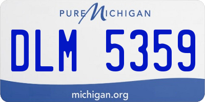 MI license plate DLM5359