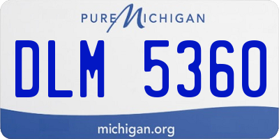 MI license plate DLM5360