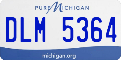 MI license plate DLM5364