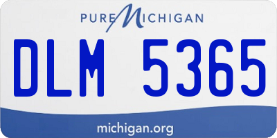 MI license plate DLM5365