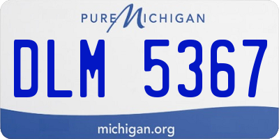 MI license plate DLM5367