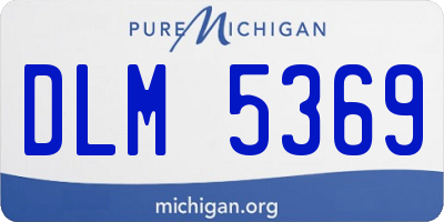 MI license plate DLM5369