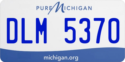 MI license plate DLM5370