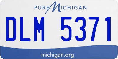 MI license plate DLM5371