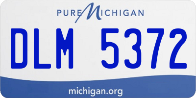 MI license plate DLM5372