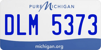 MI license plate DLM5373