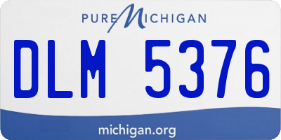 MI license plate DLM5376