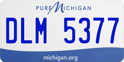 MI license plate DLM5377