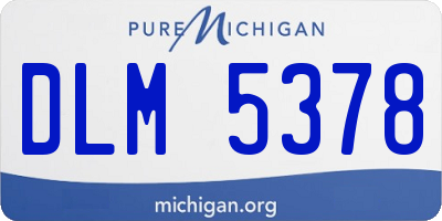 MI license plate DLM5378