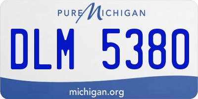 MI license plate DLM5380