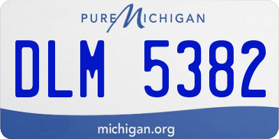 MI license plate DLM5382