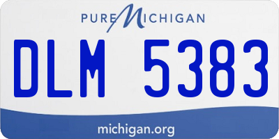 MI license plate DLM5383
