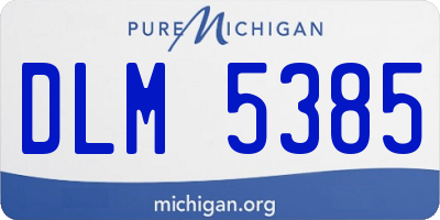 MI license plate DLM5385