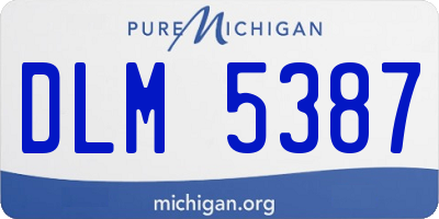 MI license plate DLM5387