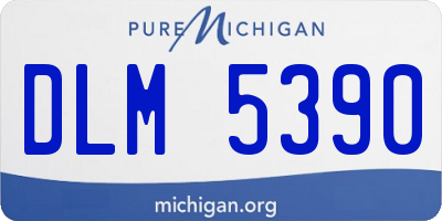 MI license plate DLM5390