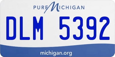MI license plate DLM5392