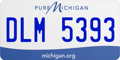 MI license plate DLM5393