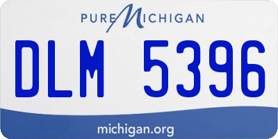 MI license plate DLM5396