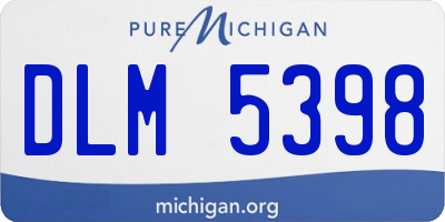 MI license plate DLM5398