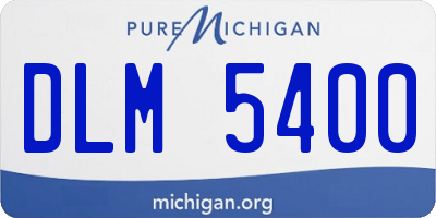 MI license plate DLM5400