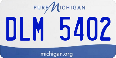 MI license plate DLM5402
