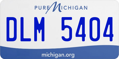 MI license plate DLM5404