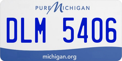 MI license plate DLM5406