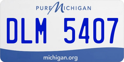 MI license plate DLM5407