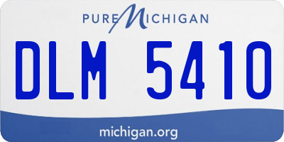 MI license plate DLM5410