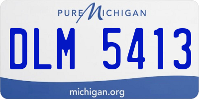 MI license plate DLM5413