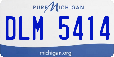 MI license plate DLM5414