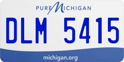 MI license plate DLM5415