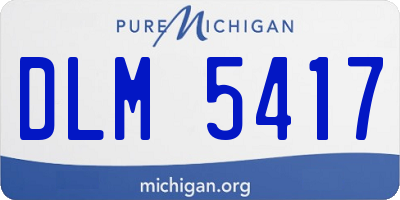 MI license plate DLM5417