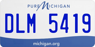 MI license plate DLM5419