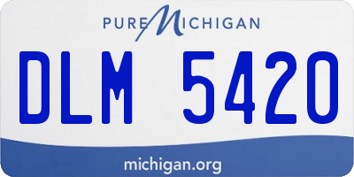 MI license plate DLM5420