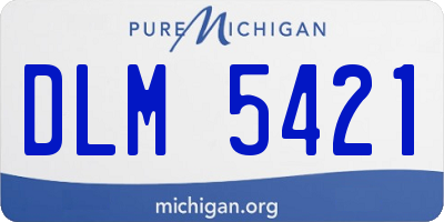 MI license plate DLM5421
