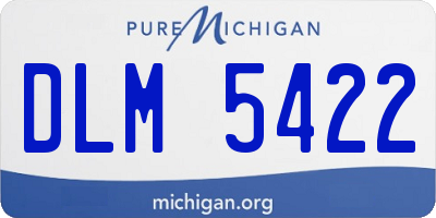 MI license plate DLM5422