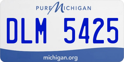 MI license plate DLM5425