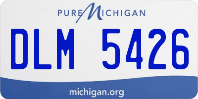 MI license plate DLM5426