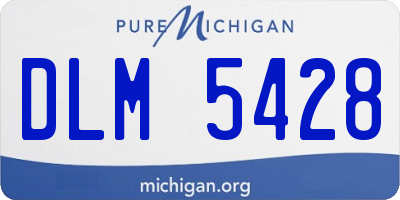 MI license plate DLM5428