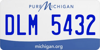 MI license plate DLM5432