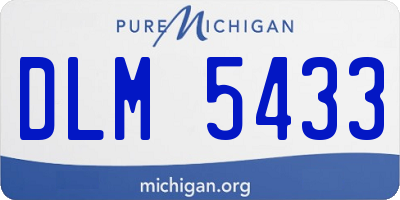MI license plate DLM5433