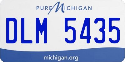 MI license plate DLM5435
