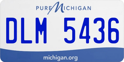 MI license plate DLM5436