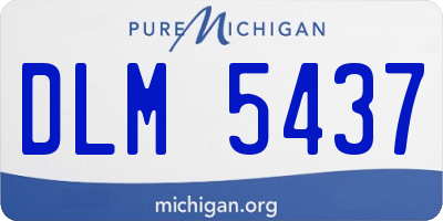 MI license plate DLM5437