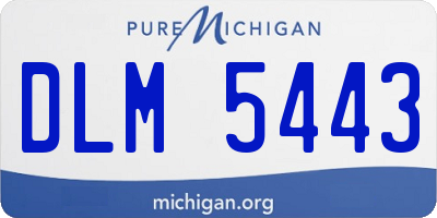 MI license plate DLM5443