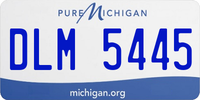 MI license plate DLM5445
